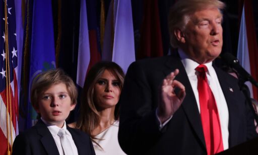Barron (10) blir USAs første «Førstegutt» siden JFK: Oppkalt etter pappas falske skrytepave