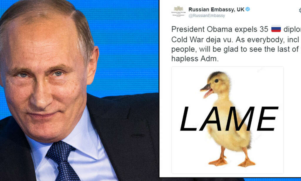 Slik svarer Russlands ambassade i Storbritannia på Obamas hacking-sanksjoner: «Lame duck»