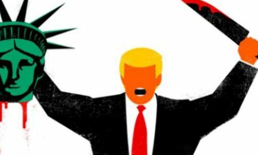 Trump som terrorist på tysk forside