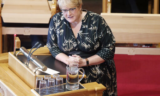 Oslo 20171010.
Leder i Venstre Trine Skei Grande under trontaledebatten i Stortinget tirsdag.
Foto: Lise Åserud / NTB scanpix