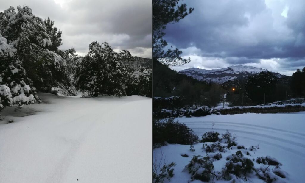 Her snør det i Syden