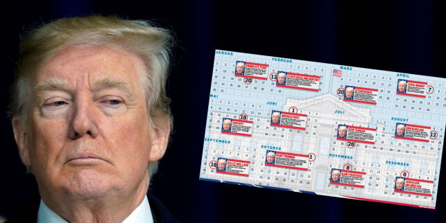 Sjekk skandalekalenderen som har preget Trumps første år
