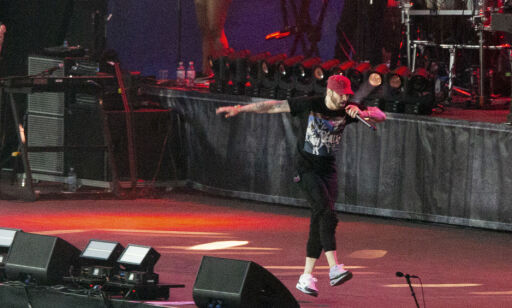   Eminem photoconductor strikes concert notes 