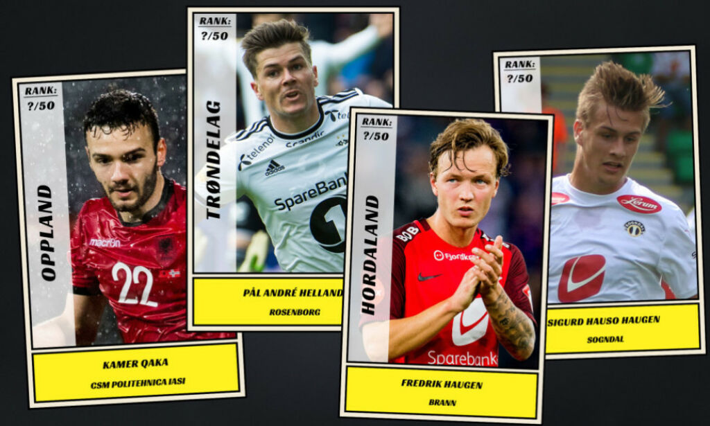 De 50 beste fotballspillerne i hvert av Norges 18 fylker