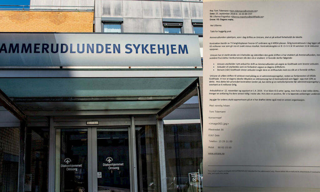 E-post avslører hvordan Unicare ville sikre fortsatt drift